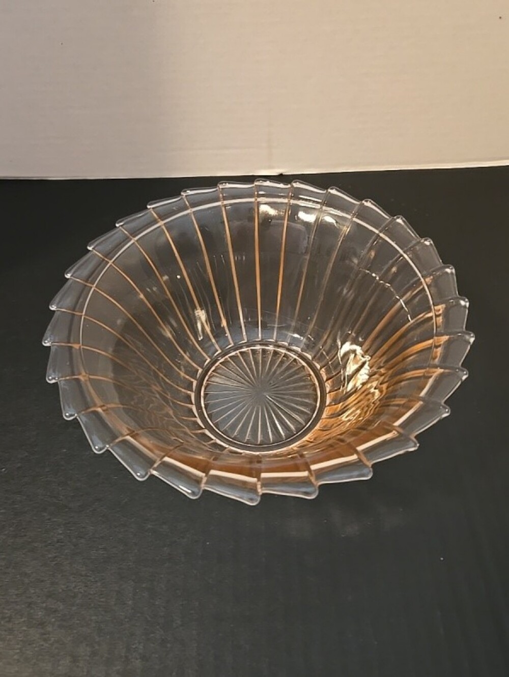 Vintage Pink Depression Glass Jeannette Sierra Pinwheel 8.5" Side Dish Bowl